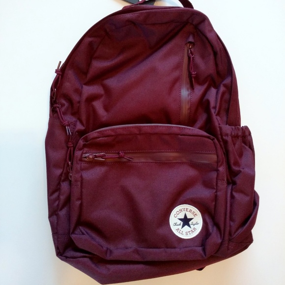 burgundy converse backpack